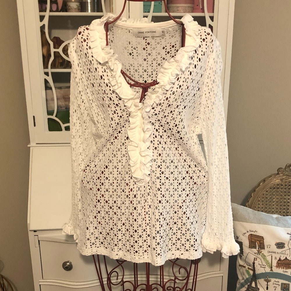 Anne Fontaine Blouse White - Size 44 (US 12)